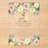 フローラエレガントガールズ1歳の誕生日 アクリル招待状 (正面)