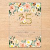 フローラエレガントガールズ15誕生日 アクリル招待状 (正面)