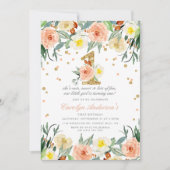 フローラエレガントガールズ1st誕生日招待状 招待状 (正面)