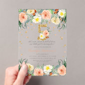 フローラエレガントガールズ5位誕生日 アクリル招待状 (インサイチュ (ポータブル))