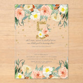 フローラエレガントガールズ5位誕生日 アクリル招待状 (正面)