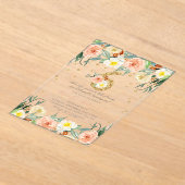 フローラエレガントガールズ6位誕生日 アクリル招待状 (レイダウン)