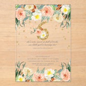 フローラエレガントガールズ6位誕生日 アクリル招待状 (正面)