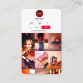 フローラエレガントキャンドルビジネスカード – FORU Studio 名刺 (裏面)