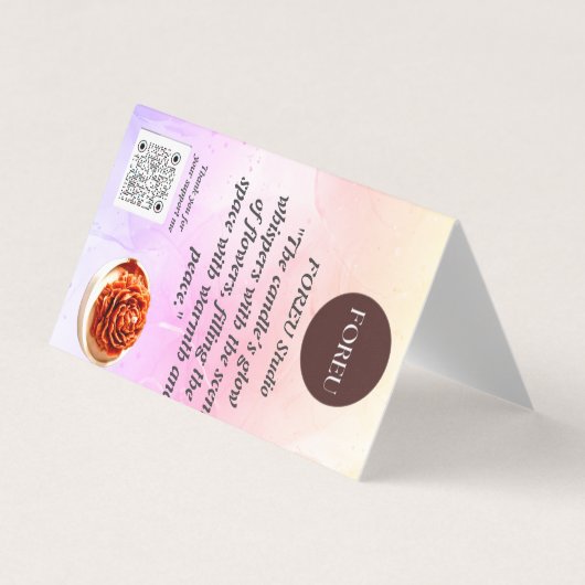 フローラエレガントキャンドルビジネスカード – FORU Studio 名刺 (正面)