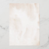 フローラエレガントキンセアニラウォーターカラーボールガウン 箔招待状 (裏面)