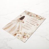 フローラエレガントキンセアニラウォーターカラーボールガウン 箔招待状 (回転した状態)