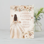 フローラエレガントキンセアニラウォーターカラーボールガウン 箔招待状 (立ち正面)