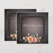 フローラエレガントキンセアニラ誕生日招待状 招待状 (正面/裏面)