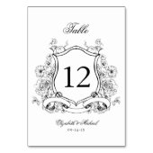 フローラエレガントクビクトリアン結婚ス テーブルナンバー (裏面)