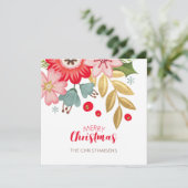フローラエレガントクリスマスフォトグリーティングカード シーズンカード (スタンド正面)