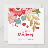 フローラエレガントクリスマスフォトグリーティングカード シーズンカード (正面)