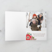 フローラエレガントクリスマスフォトグリーティングカード シーズンカード (内部)