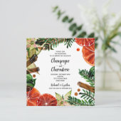 フローラエレガントクリスマスホリデー招待状 (スタンド正面)