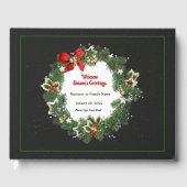 フローラエレガントクリスマスリースのパーソナライズ ゲストブック (正面)