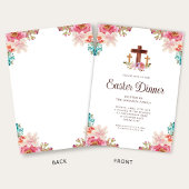 フローラエレガントクロス復活祭ディナー 招待状