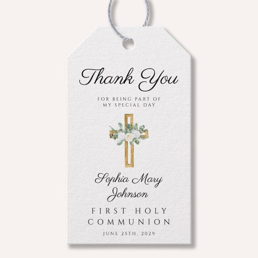 フローラエレガントクロス第一聖餐式 ギフトタグ