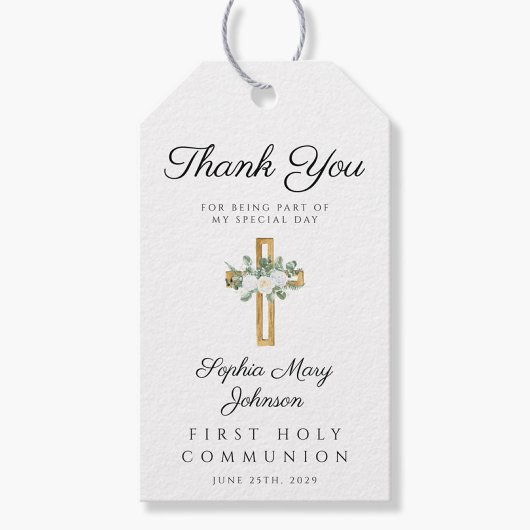 フローラエレガントクロス第一聖餐式 ギフトタグ