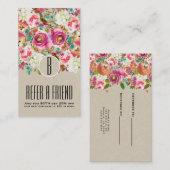 フローラエレガントク素朴ラフトモノグラムシャビーシック 紹介カード (正面/裏面)