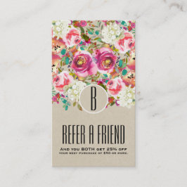 フローラエレガントク素朴ラフトモノグラムシャビーシック 紹介カード