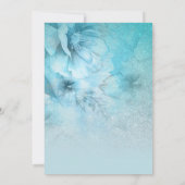 **フローラエレガントグリッターパステルブライダルシャワー 招待状 (裏面)