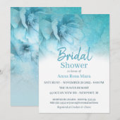 **フローラエレガントグリッターパステルブライダルシャワー 招待状 (正面/裏面)