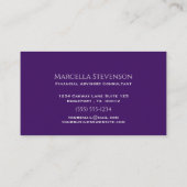 フローラエレガントグリッター孔雀フェザー 名刺 (裏面)