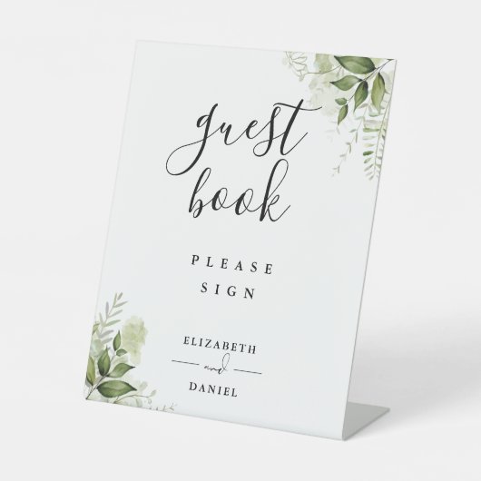 フローラエレガントグリーナリーゲストブック 台座サイン (正面)