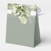 フローラエレガントグリーナリーセージグリーンブライダルシャワー フェイバーボックス (裏面サイド)