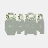 フローラエレガントグリーナリーセージグリーンブライダルシャワー フェイバーボックス (折り畳みなし)
