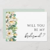 フローラエレガントグリーナリー花嫁プロポーザル・カード 招待状 (正面/裏面)