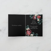 フローラエレガントグリーナリーChic Script Name 結婚's 招待状 (内部)