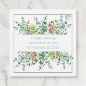 フローラエレガントグリーンウォーターカラーサンキュー フェイバータグ (裏面)