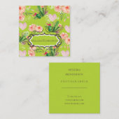 フローラエレガントグリーンサボテン スクエア名刺 (正面/裏面)