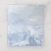 フローラエレガントグリーンダスティ結婚ブルー プレイスカード (内部開封)