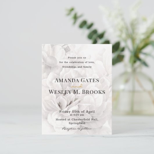 フローラエレガントグリーンリーウェディングレセプション 招待状 (スタンド正面)