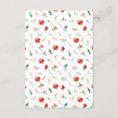 フローラエレガントグリーンリー冬の結婚式披露宴 エンクロージャーカード (裏面)