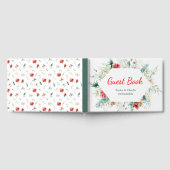 フローラエレガントグリーンリー冬の結婚式 ゲストブック (全面)