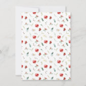 フローラエレガントグリーンリー冬の結婚式 サンキューカード (裏面)