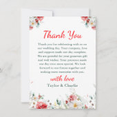 フローラエレガントグリーンリー冬の結婚式 サンキューカード (正面)