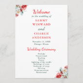 フローラエレガントグリーンリー冬の結婚式 プログラム (正面)