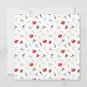 フローラエレガントグリーンリー冬の結婚式 招待状 (裏面)