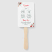 フローラエレガントグリーンリー冬ウエディングプログラム ハンドファン (裏面)