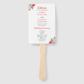 フローラエレガントグリーンリー冬ウエディングプログラム ハンドファン (正面)