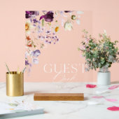 フローラエレガントゲストブックサイン アクリルサイン (ウェディング)