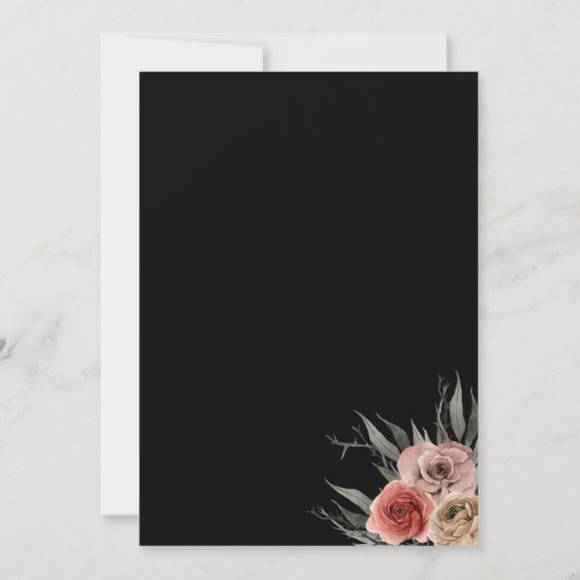 フローラエレガントゴシック日付の保存 セーブザデート (裏面)