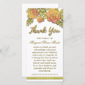 フローラエレガントゴールデンサンキューシンパカード サンキューカード (正面/裏面)