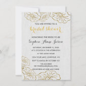 フローラエレガントゴールドフォイルブライダルシャワー招待 招待状 (正面)