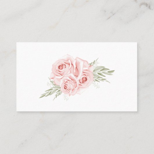 フローラエレガントサンキューピンクローズ結婚ズプレイス プレイスカード (裏面)