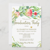 フローラエレガントシックなガーデンバラ卒業パーティー 招待状 (正面)